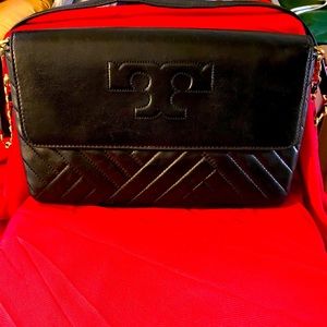 Tory Burch black clutch purse